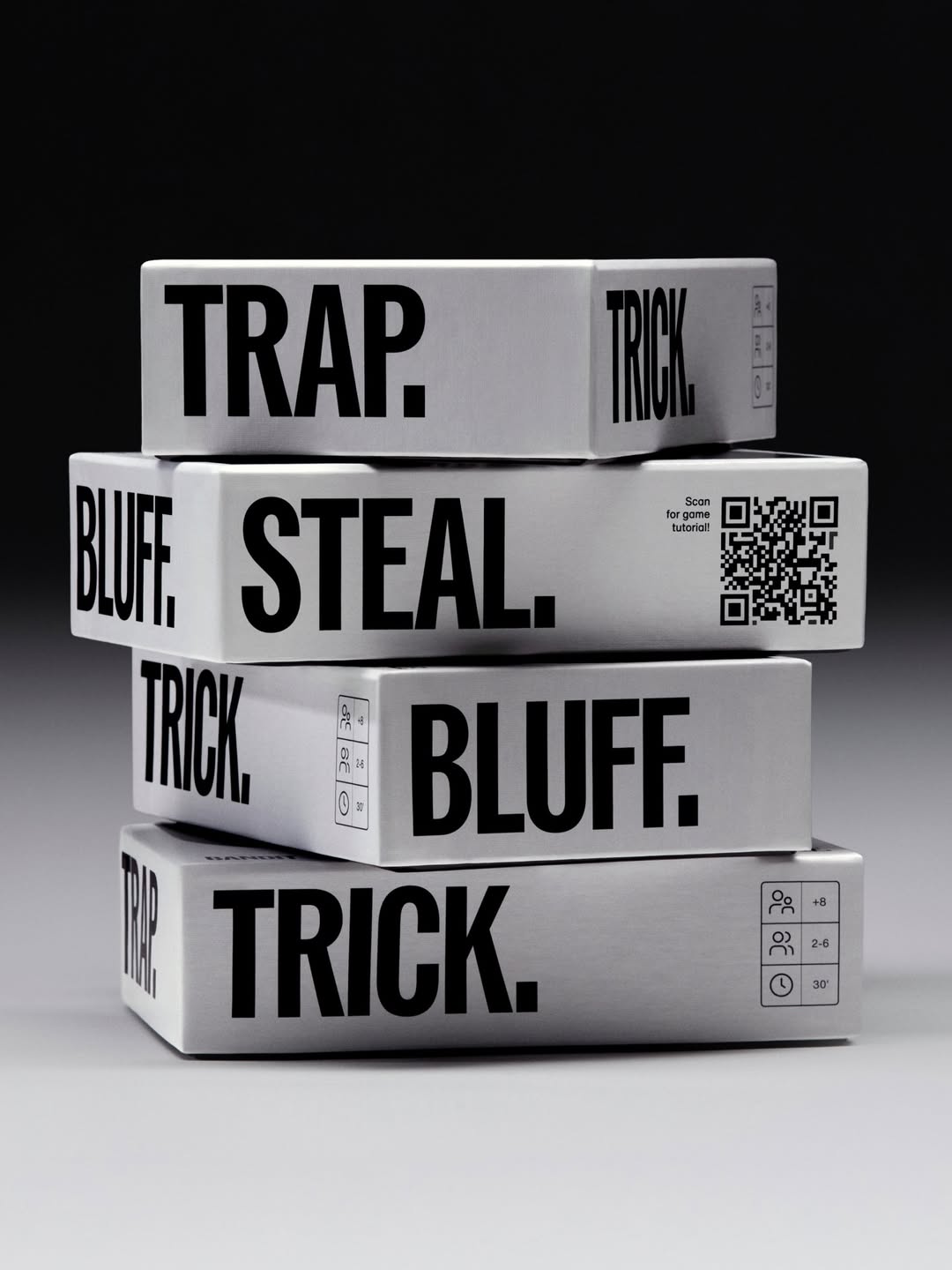BANDIT boxes showing TRAP, STEAL, TRICK, BLUFF