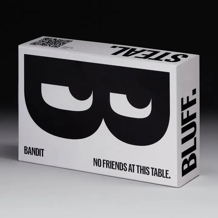 BANDIT Kartenspiel Box - Bluff Strategie Kartenspiel für 2-6 Spieler